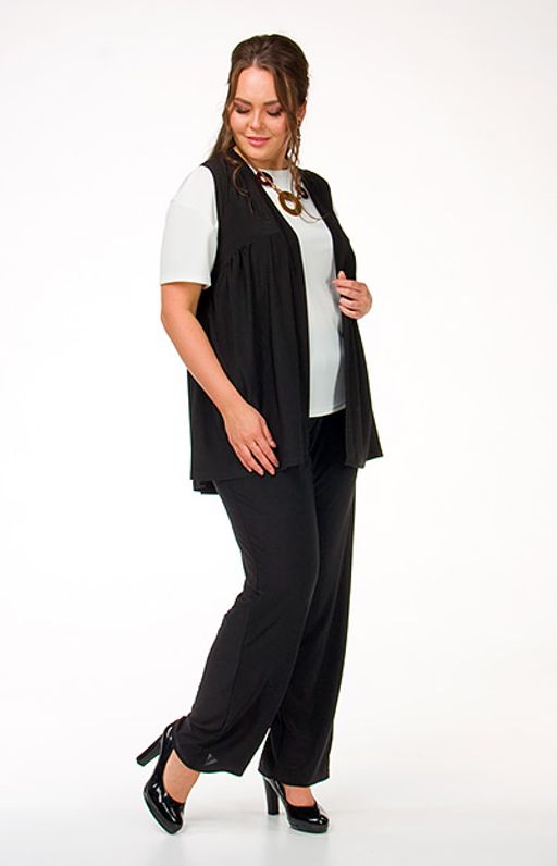 Прямые брюки из вискозного всесезонного трикотажа - Ckc collection фото 3