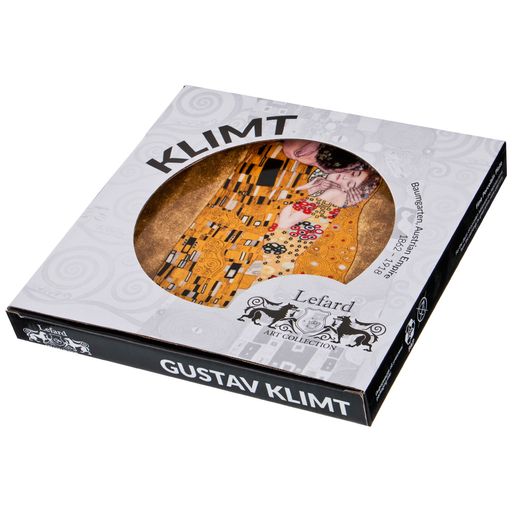 ТАРЕЛКА КВАДРАТНАЯ LEFARD ПОЦЕЛУЙ (Г. КЛИМТ) 26 СМ ЗОЛОТОЙ (КОР=24ШТ.)  фото 2