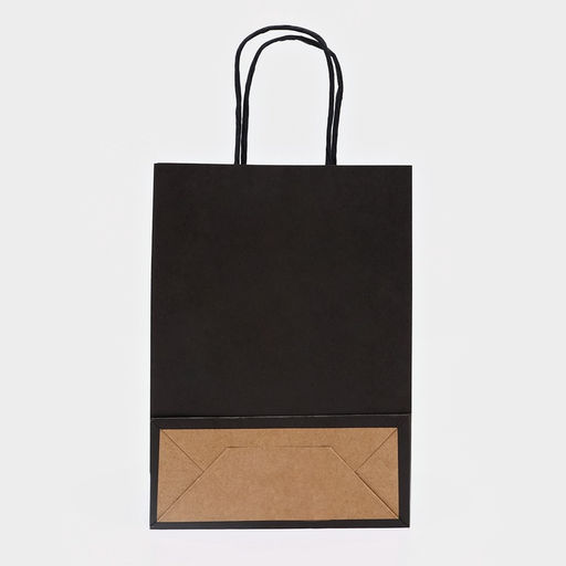 Цена за 3 шт. Пакет крафт Радуга, чёрный, 18?8?25 см, 80 г/м?, 1 шт. - UPAK LAND фото 3