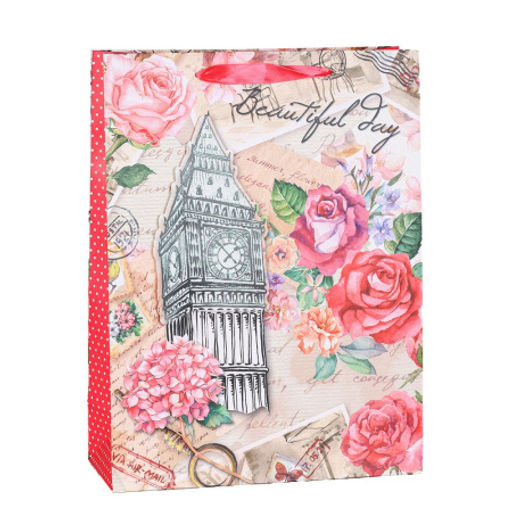 Цена за 12 шт. Пакет подарочный 40х30х12 / 1261L /уп 12/360/Париж - Галеонтрейд фото 2