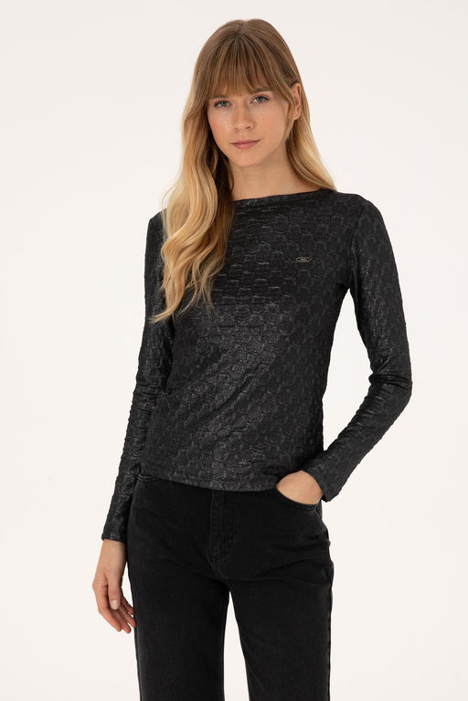 Kad_n Siyah Sweatshirt