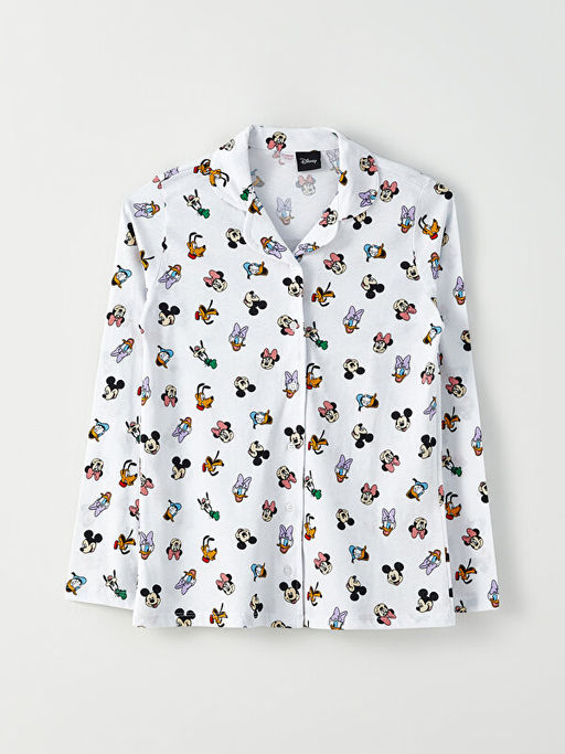 G?mlek Yaka Disney Bask?l? Uzun Kollu K?z ?ocuk Pijama Tak?m? - Waikiki фото 2