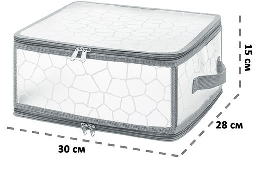 Кофр складной для хранения 30*28*15 см Соты на молнии, пластик - Elan gallery фото 2