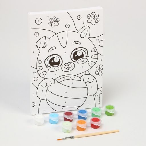 Картина по номерам Котёнок с лапками 21 15 см - Школа талантов фото 4