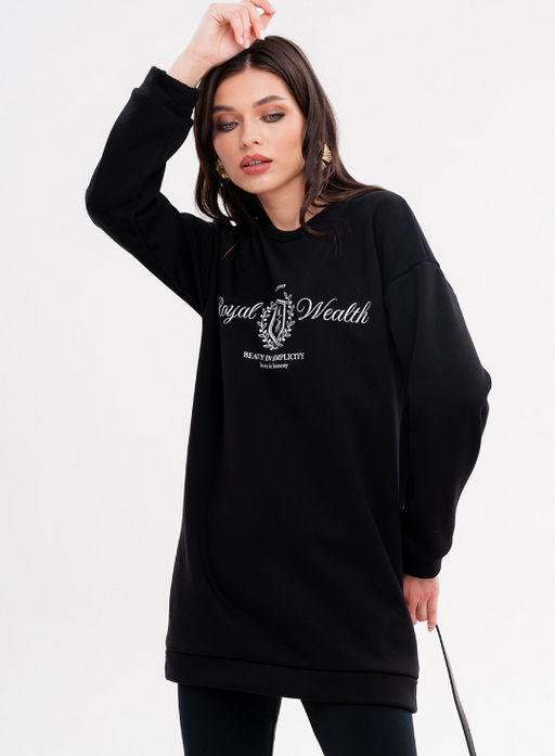 Свитшот удлинённый из флиса USF001 - Sahar art lab фото 2