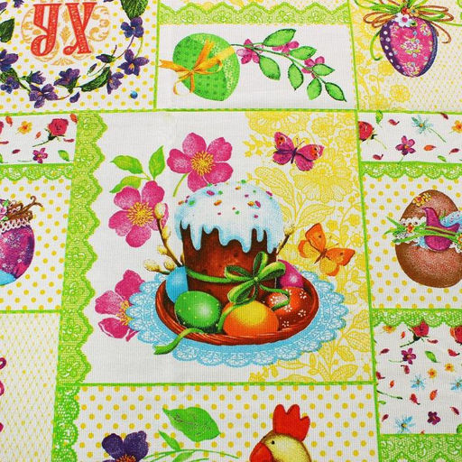 Скатерть Доляна Светлая Пасха 145*144 см, 100% хлопок, рогожка 164 г/м2  фото 7