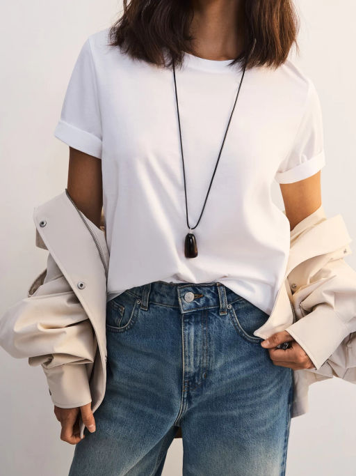 Базовая футболка из хлопка REGULAR0526-1 / Zarina