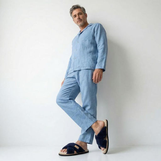 Тапочки-слайдеры арт. М4/02-07 Ультрамарин - Altro фото 2