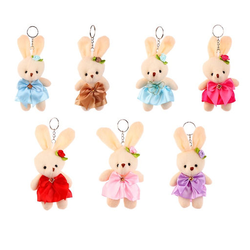 Брелок детский «Зайка юбка с бантом», мягкая игрушка, цвета МИКС