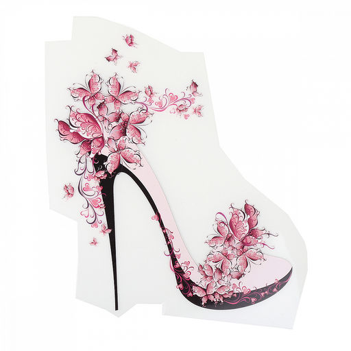 Термотрансфер арт.TBY.1222 Розовая туфелька 12х15см, уп.2шт