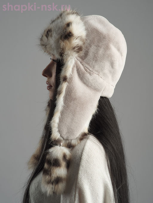 Норд кролик/рысь Ушанка женская (56-58)