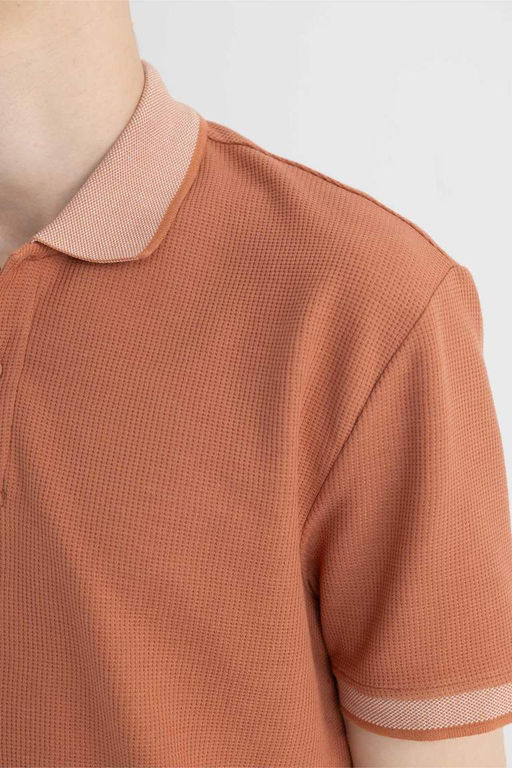 Новая футболка-поло стандартного кроя с короткими рукавами - Defacto фото 5