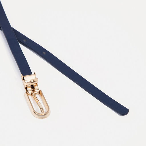 Ремень женский, ширина 1 см, пряжка металл, цвет синий - Simaland фото 2
