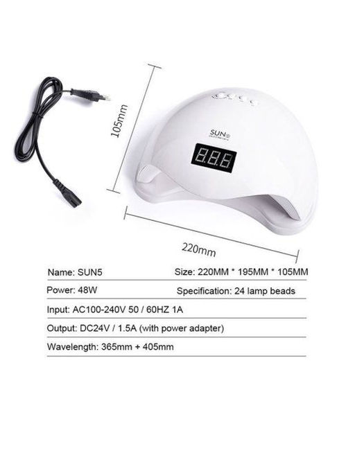 Профессиональная лампа лед для сушки шеллак гибридная uv/led 48W - Family фото 3