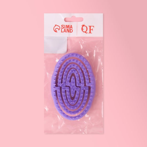 Цена за 2 шт. Расчёска массажная, овальная, 11×7.2(±1) см, МИКС