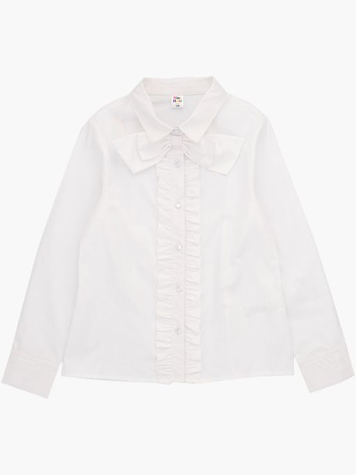 Рубашка для девочки в школу белая UD 7660 белый - Mini maxi фото 5