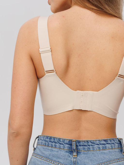 Топ бесшовный бескаркасный с вкладышами Lingeamo айвори ВТ-02 (131)  фото 3