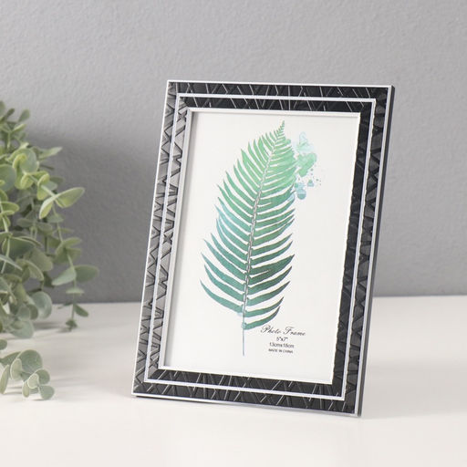 Фоторамка для фото 13×18 см «Двойное сечение», пластик, чёрная, 20.9×15.8×1 см