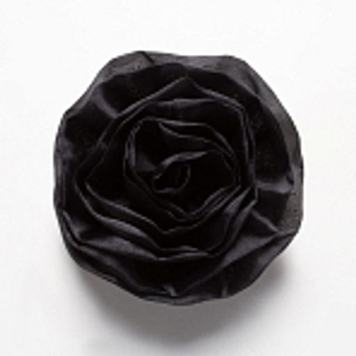 Брошь из органзы, Полуночная роза - Charutti фото 7