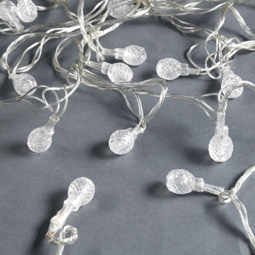 Гирлянда Нить 5 м с насадками Фонарики, IP20, прозрачная нить, 20 LED, свечение мульти (RG/RB), мигание, 220 В - Luazon lighting фото 3