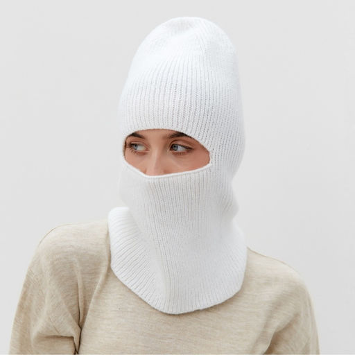 Цена за 2 шт. Балаклава женская MINAKU, размер one size 52-58, белая