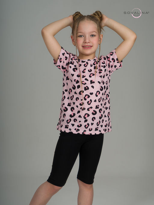 Костюм Актив нежный леопард-черный - Sovalina фото 11