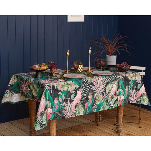 Скатерть «Этель» Tropical parrots 149×180 см, 100% хлопок, саржа 190 г/м²