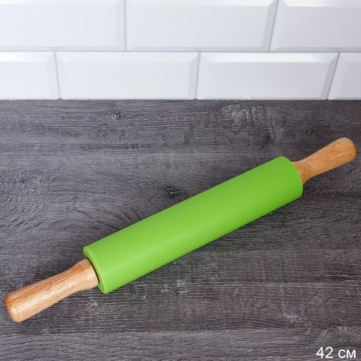 Скалка 43х25х5см силиконовая/ RL-927 /уп 64/ зеленый - Галеонтрейд фото 2