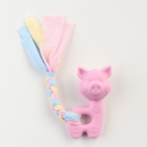 Игрушка жевательная Пижон Premium Свинка, 10 х 6 х 3,5 см, розовая  фото 2