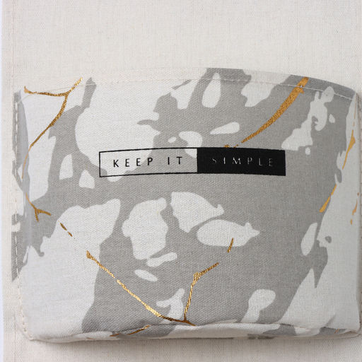 Органайзер подвесной с карманами Доляна «Мрамор», 3 отделения, 20×58 см, серый