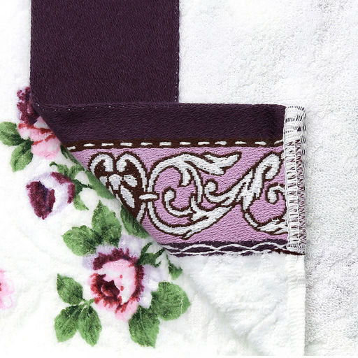 "Япония-2013" Полотенце махровое 100х150см, плотность 300гр/м2, 100% хлопок, Чайная роза, фиолетовый, Bolangde (Китай)