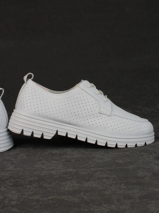 03-PDD161-5 GRAY/LT. BLUE Полуботинки женские (натуральная кожа)