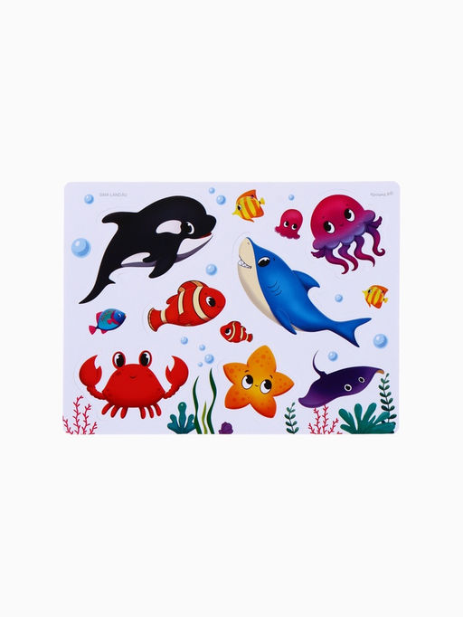 Игрушки - стикеры для купания в ванне «На море», EVA, набор 12 шт.