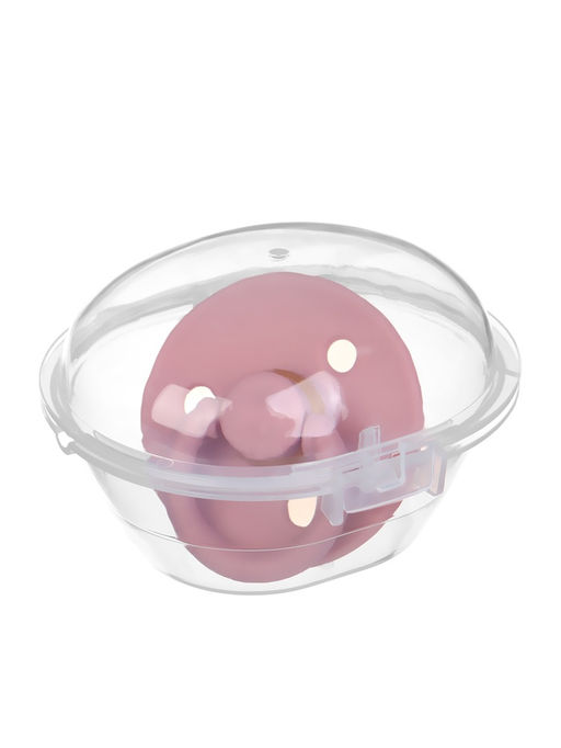 Соска-пустышка, от 0 мес., латекс, классическая, в контейнере, пыльно-розовая, M&B