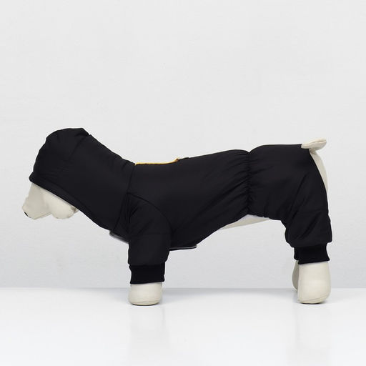 Комбинезон для животных, зимний на флисе, 3XL(ДС 36-38 см, ОГ 48-52 см, ОШ 36 см), чёрный - Simaland фото 4