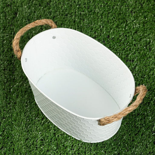 Кашпо «Финелла», 20×14×10 см, белое