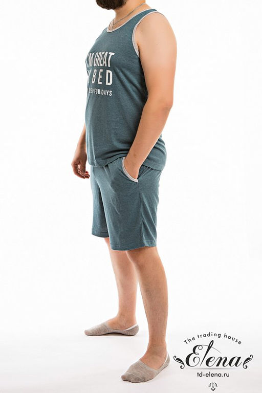 Костюм (майка+шорты) М122033Па Зеленый