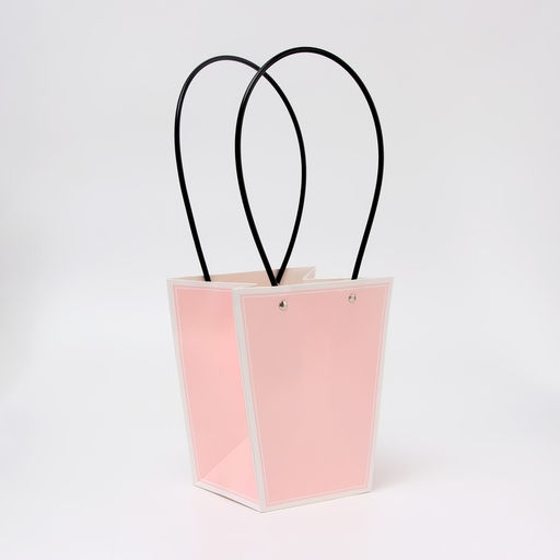 Цена за 10 шт. Сумка для цветов светло - розовая, влагостойкая, 17?17 - 11.5?11.5 - 20 см 6 - UPAK LAND фото 2