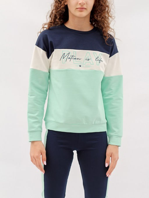 CRB wear / CWJG 90113-38 Костюм для девочки (джемпер, брюки),ментоловый/Ex.Cherubino