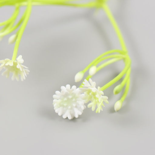 Искусственное растение для творчества Цикорий, набор 8 шт., белый, 10 см