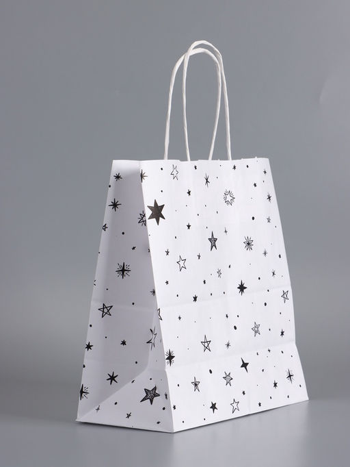 Пакеты подарочные крафт «С Днем Рождения», 22×12×25 см, набор 4 шт.