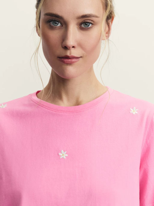 Футболка из хлопка с вышивкой / Zarina  фото 13