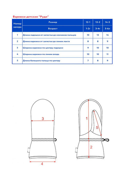 Варежки детск. Руди - Oldos фото 5