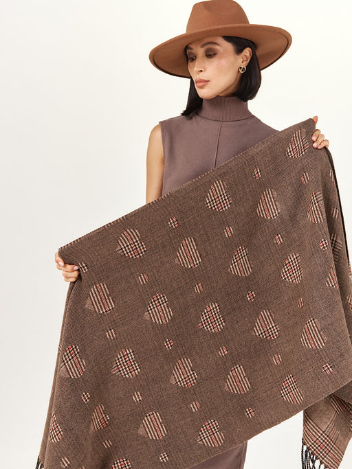 в составе ШЕРСТЬ  и КАШЕМИР Большой, мягкий, теплый  двусторонний палантин - Tantino фото 6