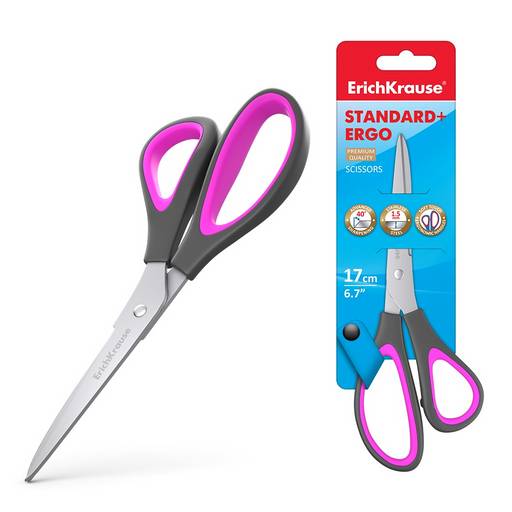 Ножницы ErichKrause "Standard + Ergo" 170мм (44885)
