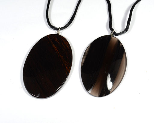 Кулон из обсидиана королевского "Овал" 35*55мм.