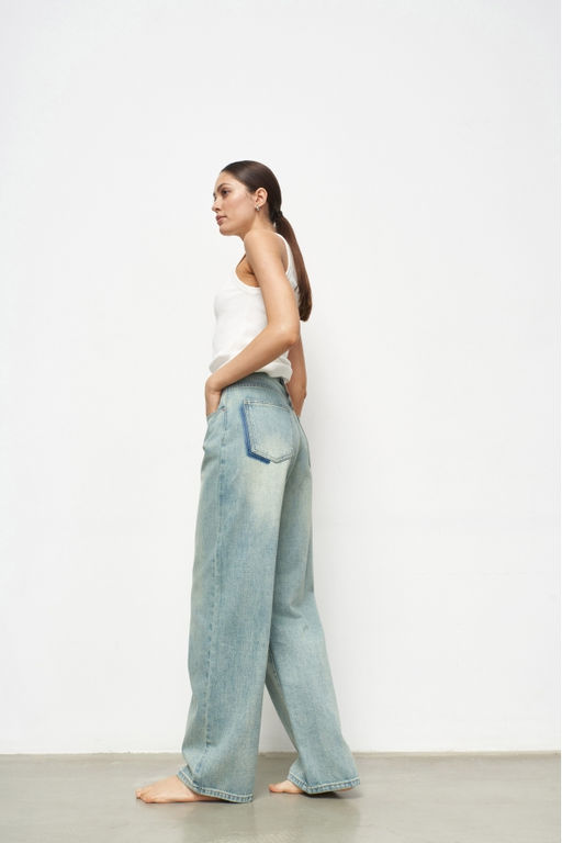 Джинсы-трубы Irish Mint Accent Pocket - Erist store фото 5