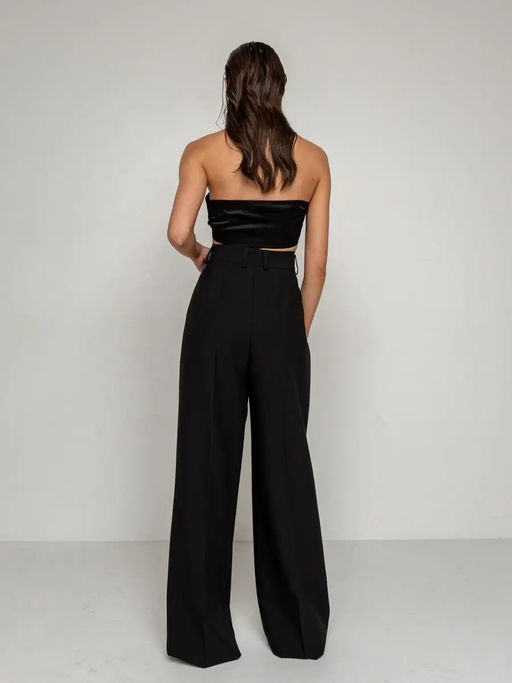 K10758 Брюки палаццо ЧЕРНЫЙ