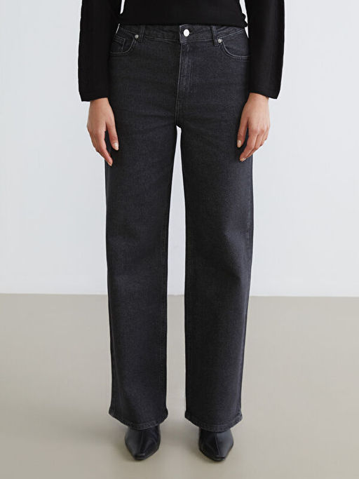 Wideleg Kad?n Jean Pantolon