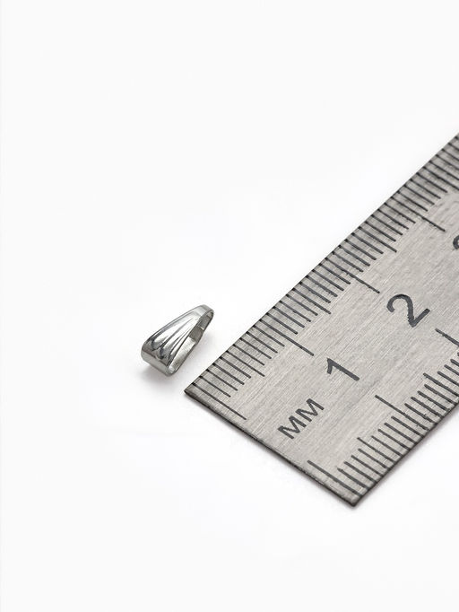 Цена за 3 шт. Держатель для кулонов (набор 20 шт.) 8?4 мм, цвет серебро